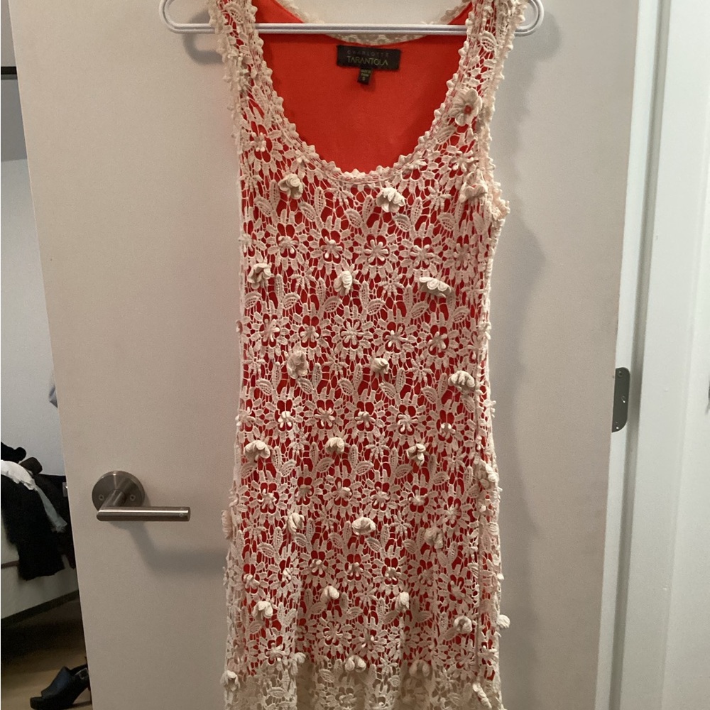 Charlotte Tarantola Cream Crochet dress
